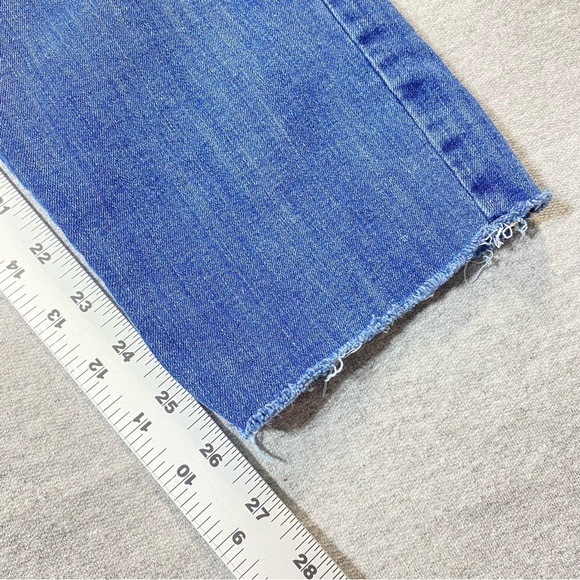 Banana Republic Jeans Women 12 Blue High Rise Slim Raw Hem Cropped Casual Denim - Picture 13 of 13